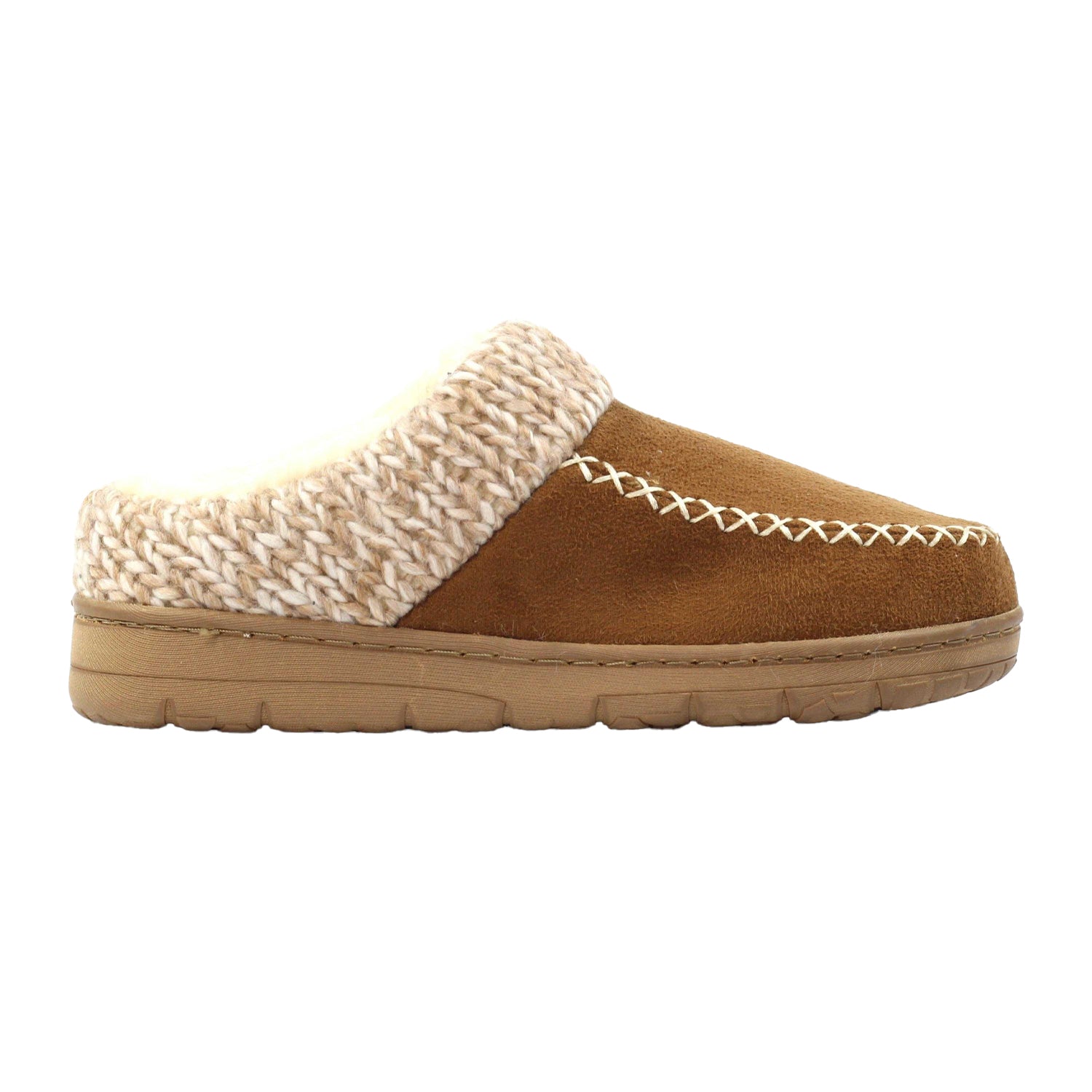 Tan - Side - Lunar Womens-Ladies Albany Slippers