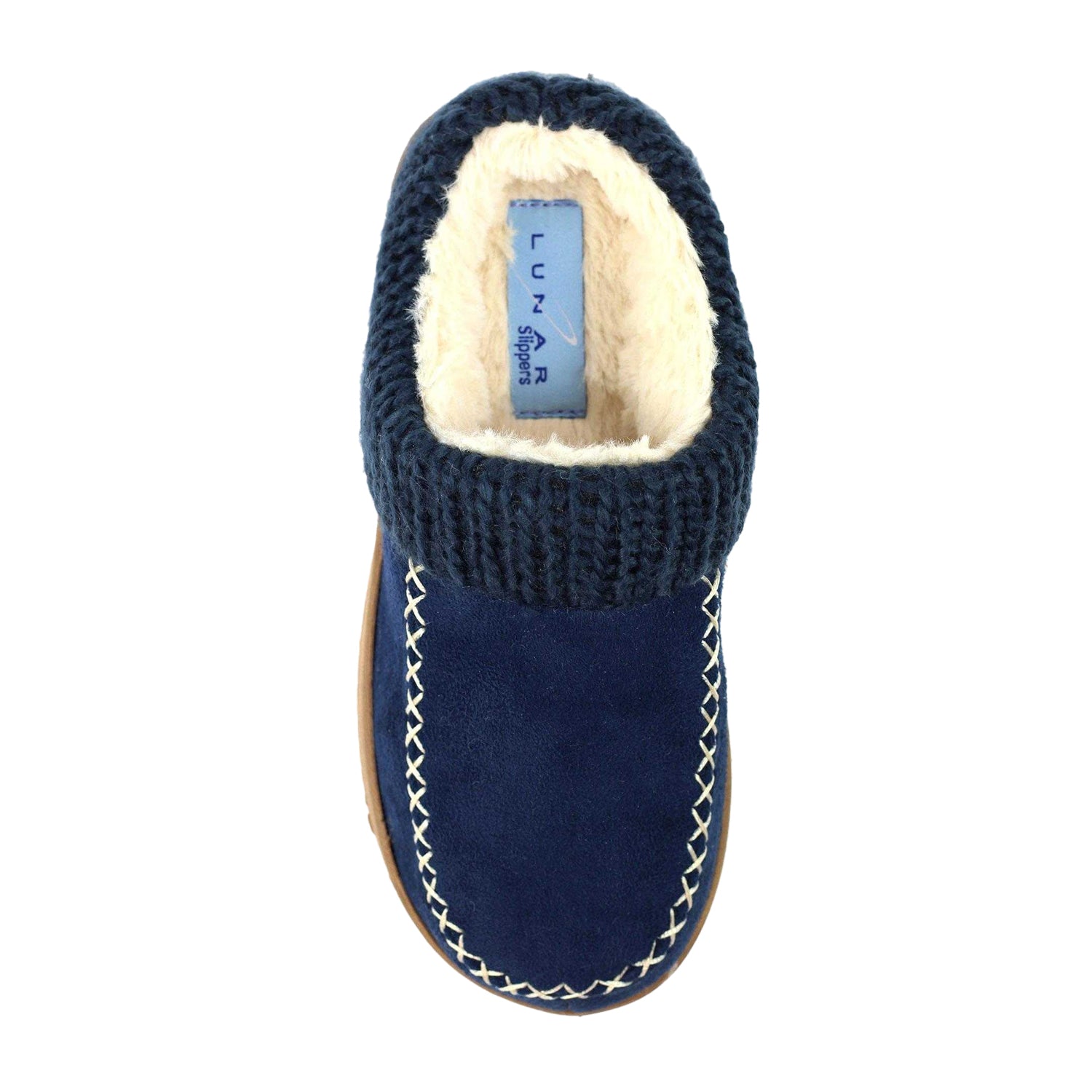 Blue - Pack Shot - Lunar Womens-Ladies Albany Slippers