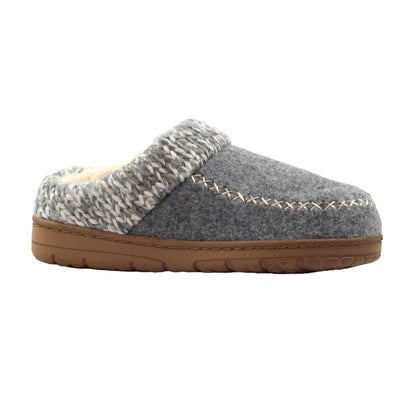 Grey - Front - Lunar Womens-Ladies Albany Slippers