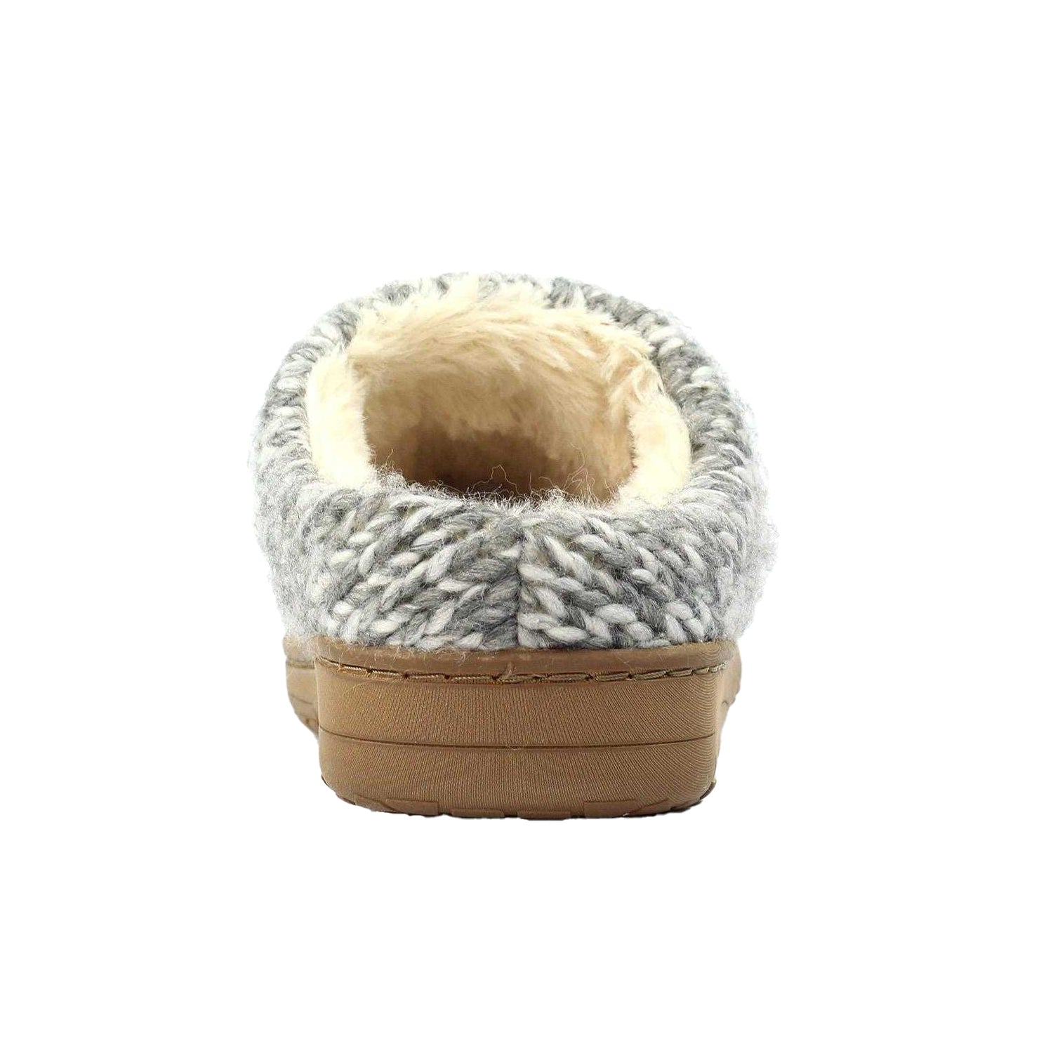 Grey - Back - Lunar Womens-Ladies Albany Slippers