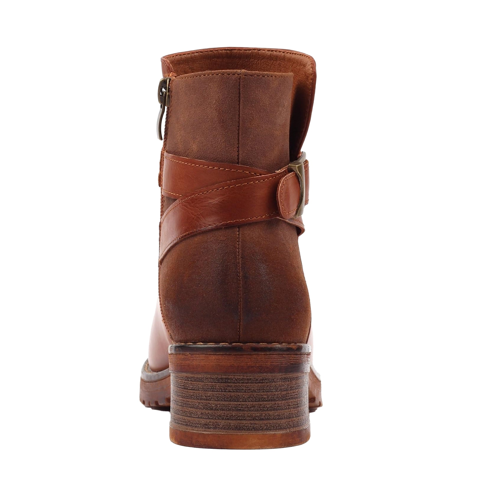 Tan - Back - Lunar Womens-Ladies Demure Ankle Boots