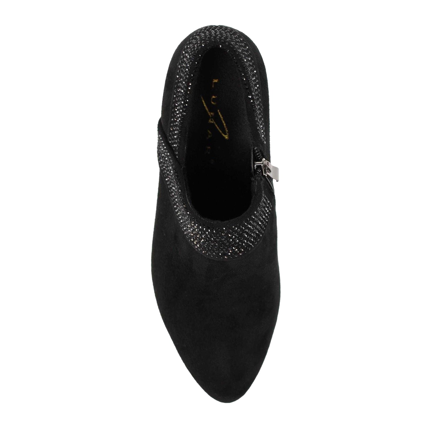 Black - Pack Shot - Lunar Womens-Ladies Tyler Faux Suede Ankle Boots