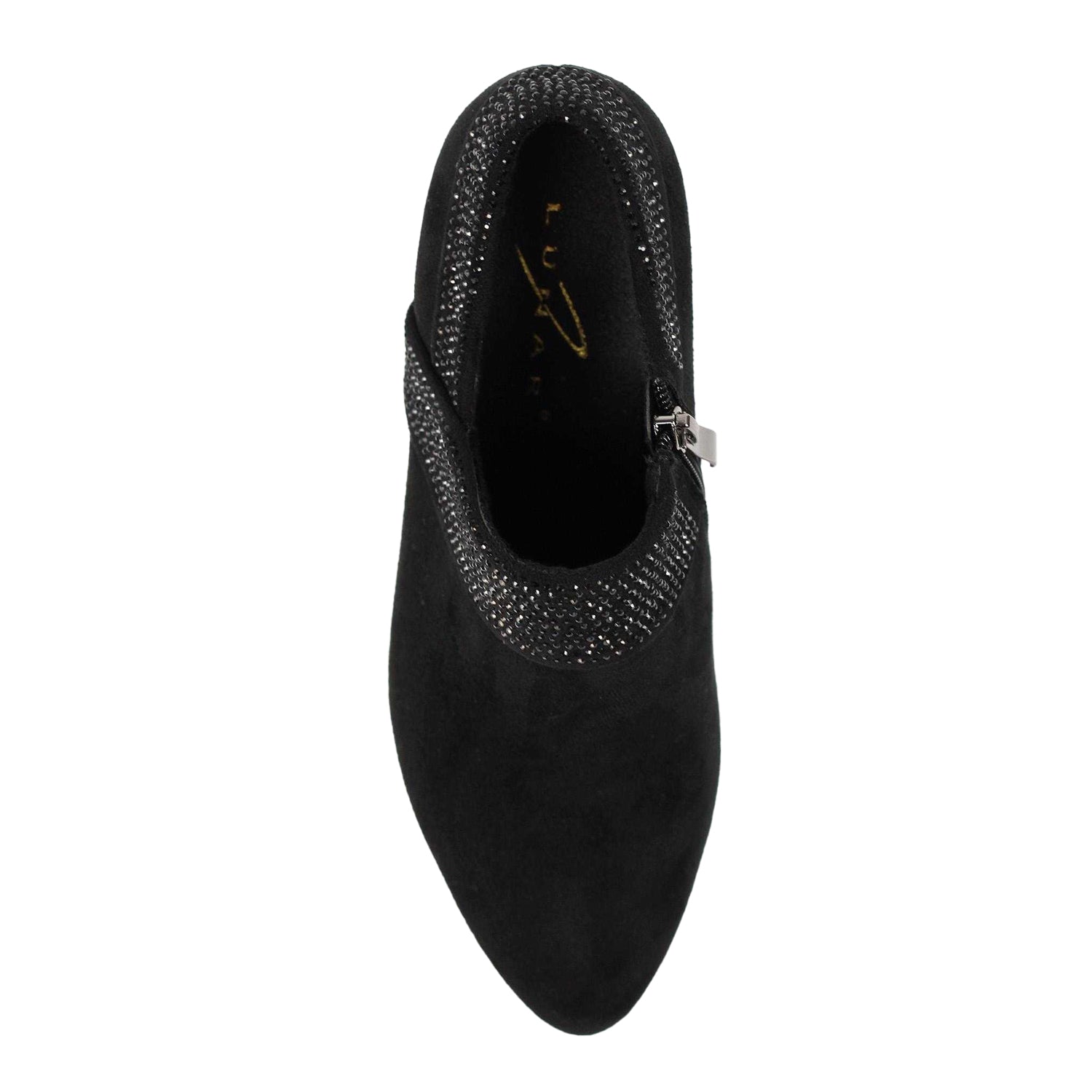Black - Pack Shot - Lunar Womens-Ladies Tyler Faux Suede Ankle Boots