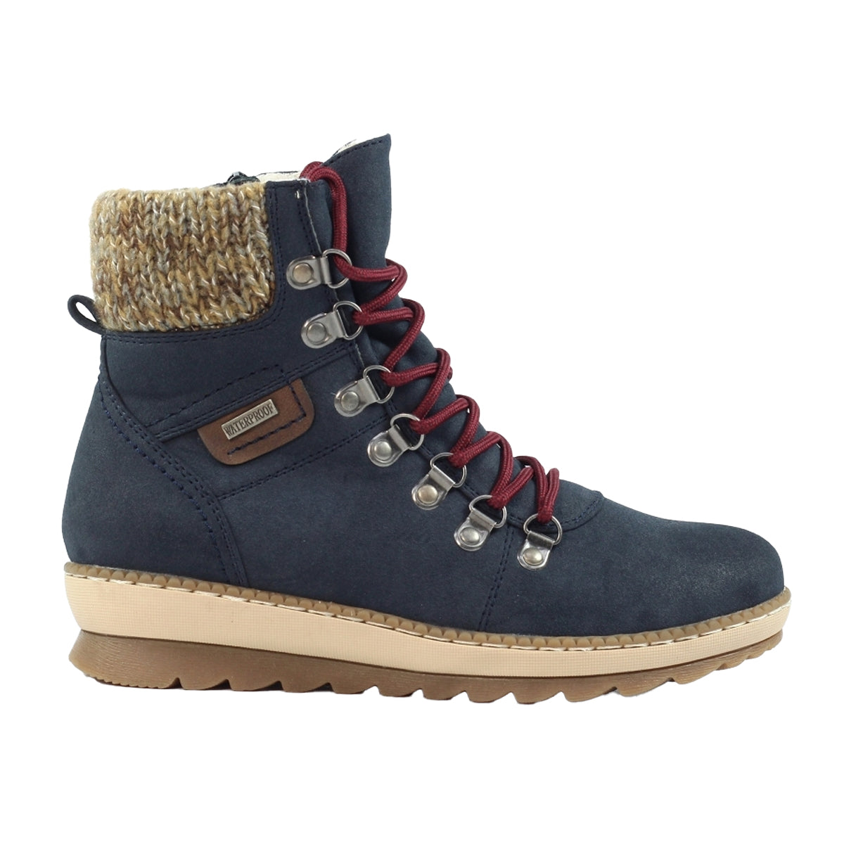 Blue - Side - Lunar Womens-Ladies Candy Waterproof Boots