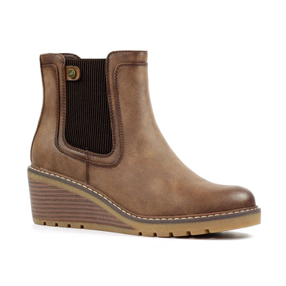 Brown - Front - Lunar Womens-Ladies Connie Ankle Boots