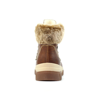 Brown - Back - Lunar Womens-Ladies Alabama Waterproof Boots