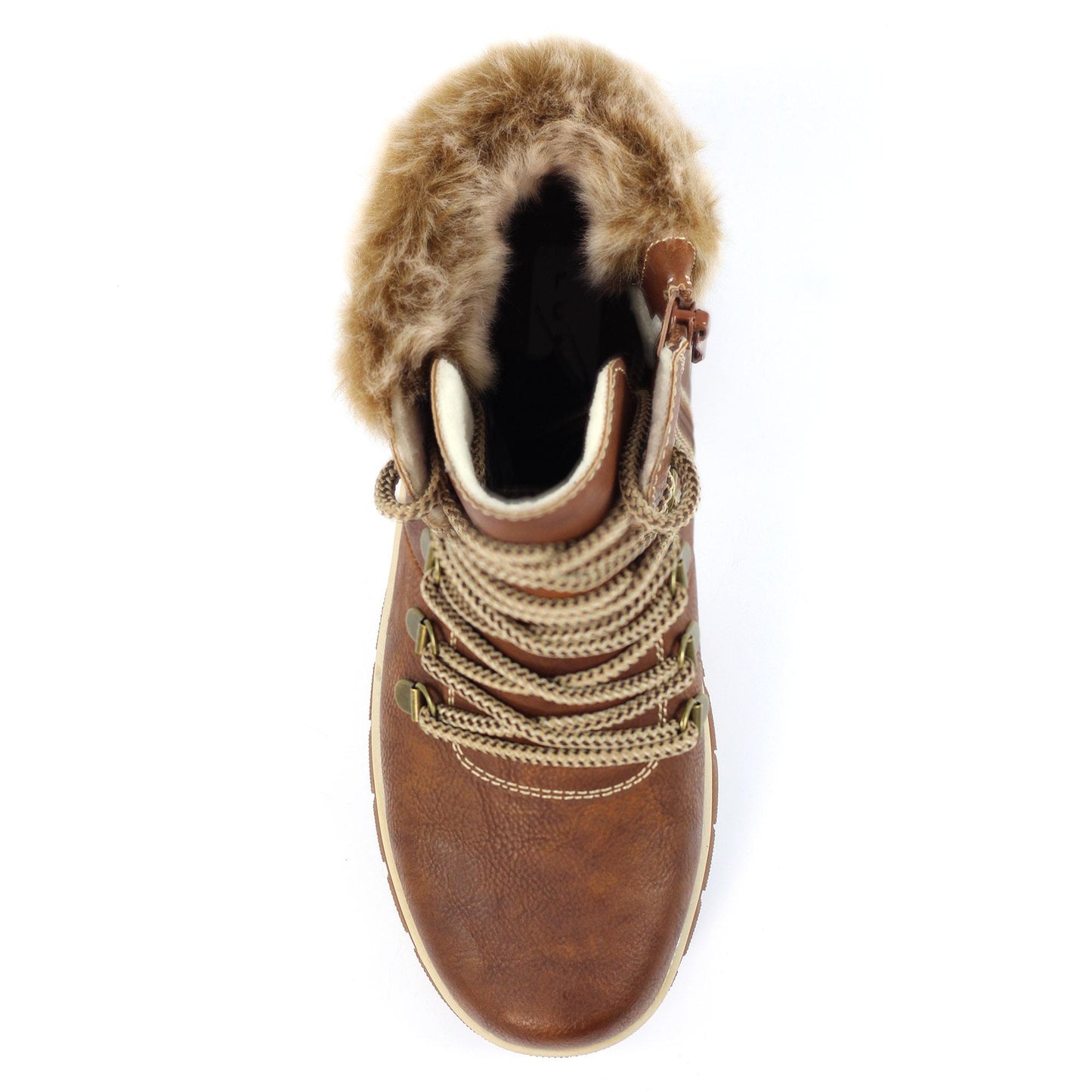 Brown - Side - Lunar Womens-Ladies Alabama Waterproof Boots