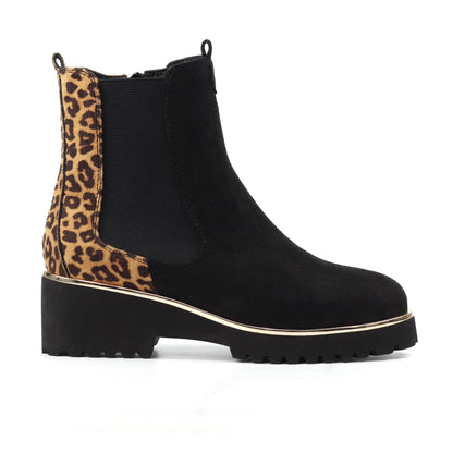 Black - Back - Lunar Womens-Ladies Nakita Ankle Boots