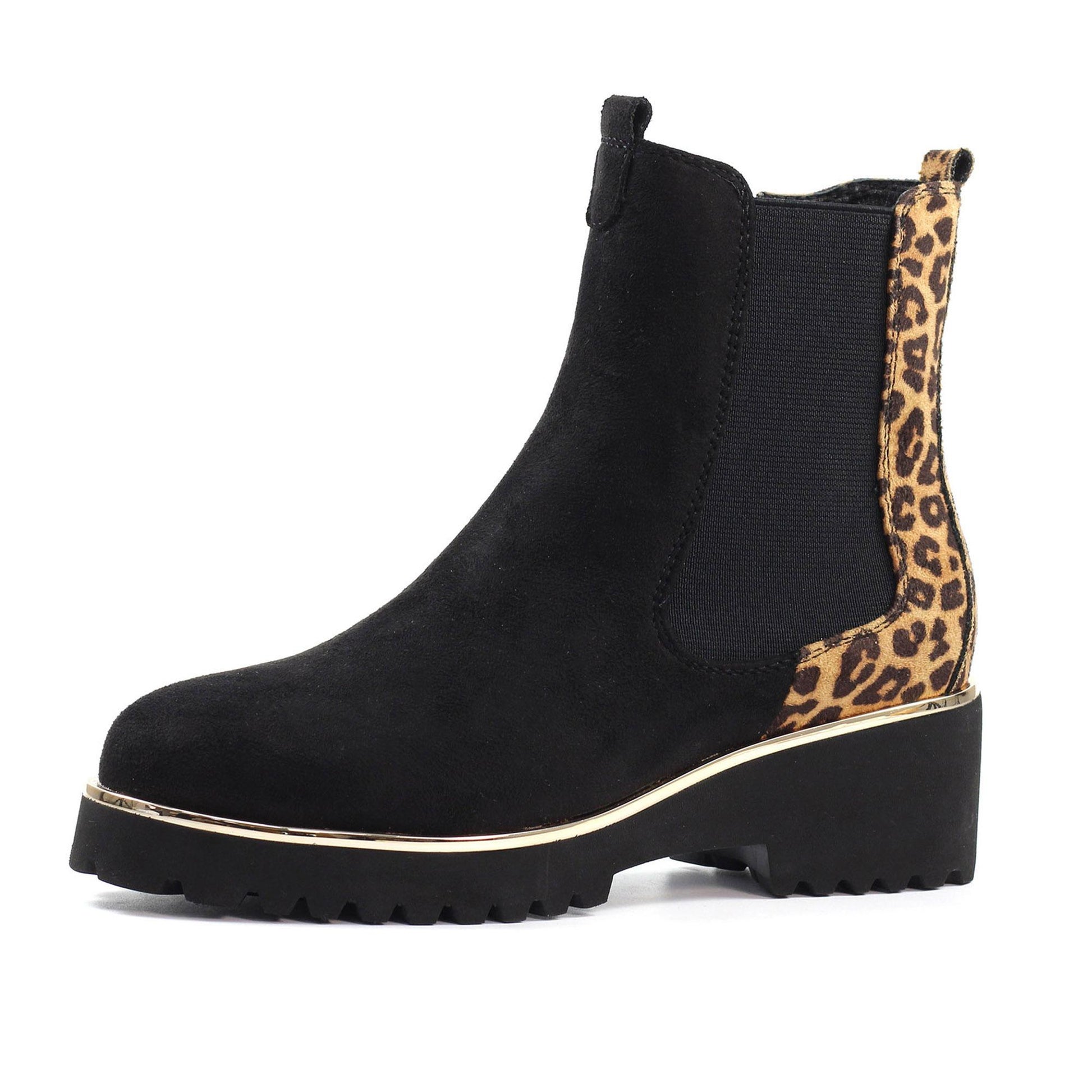 Black - Side - Lunar Womens-Ladies Nakita Ankle Boots