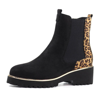 Black - Side - Lunar Womens-Ladies Nakita Ankle Boots