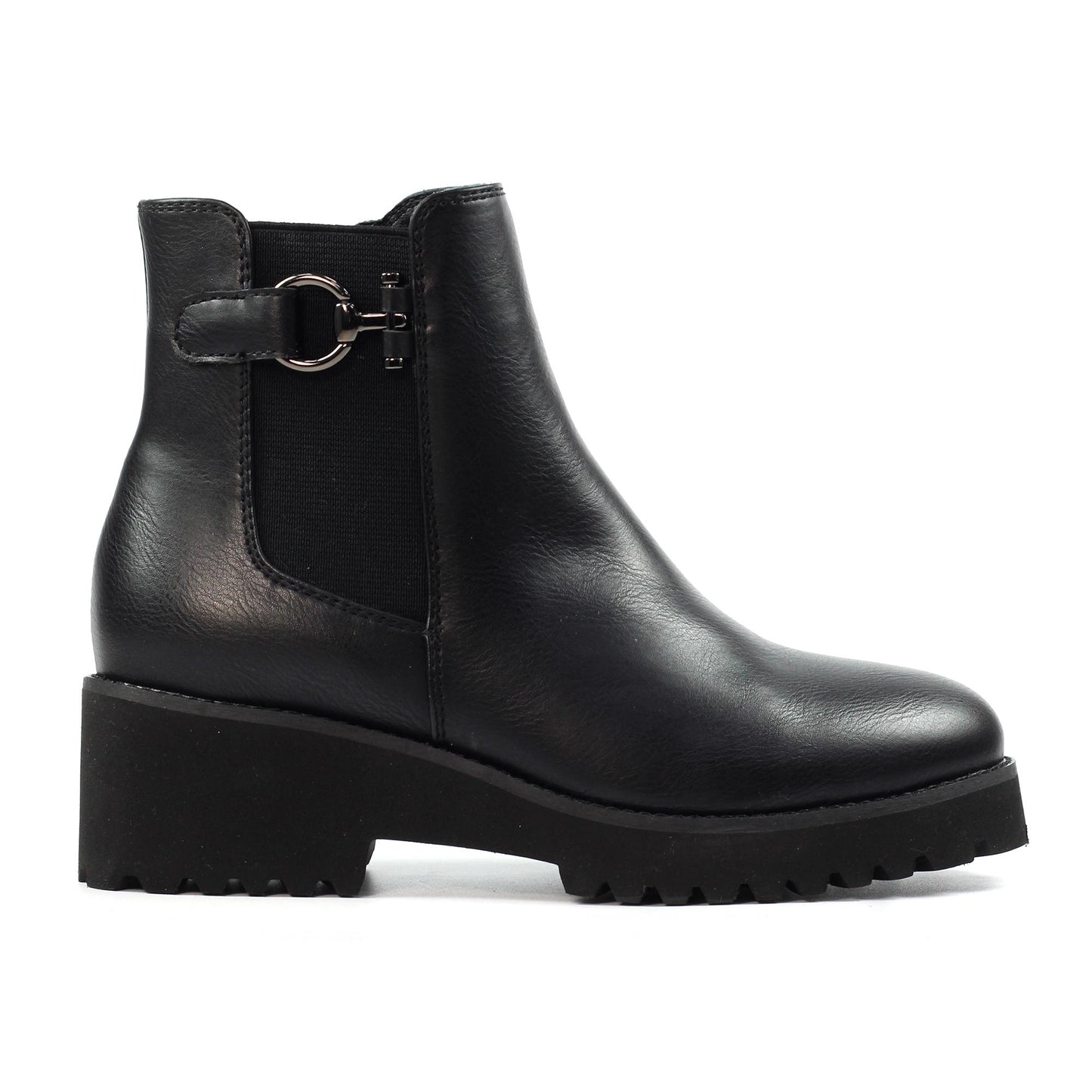 Black - Back - Lunar Womens-Ladies Union Ankle Boots