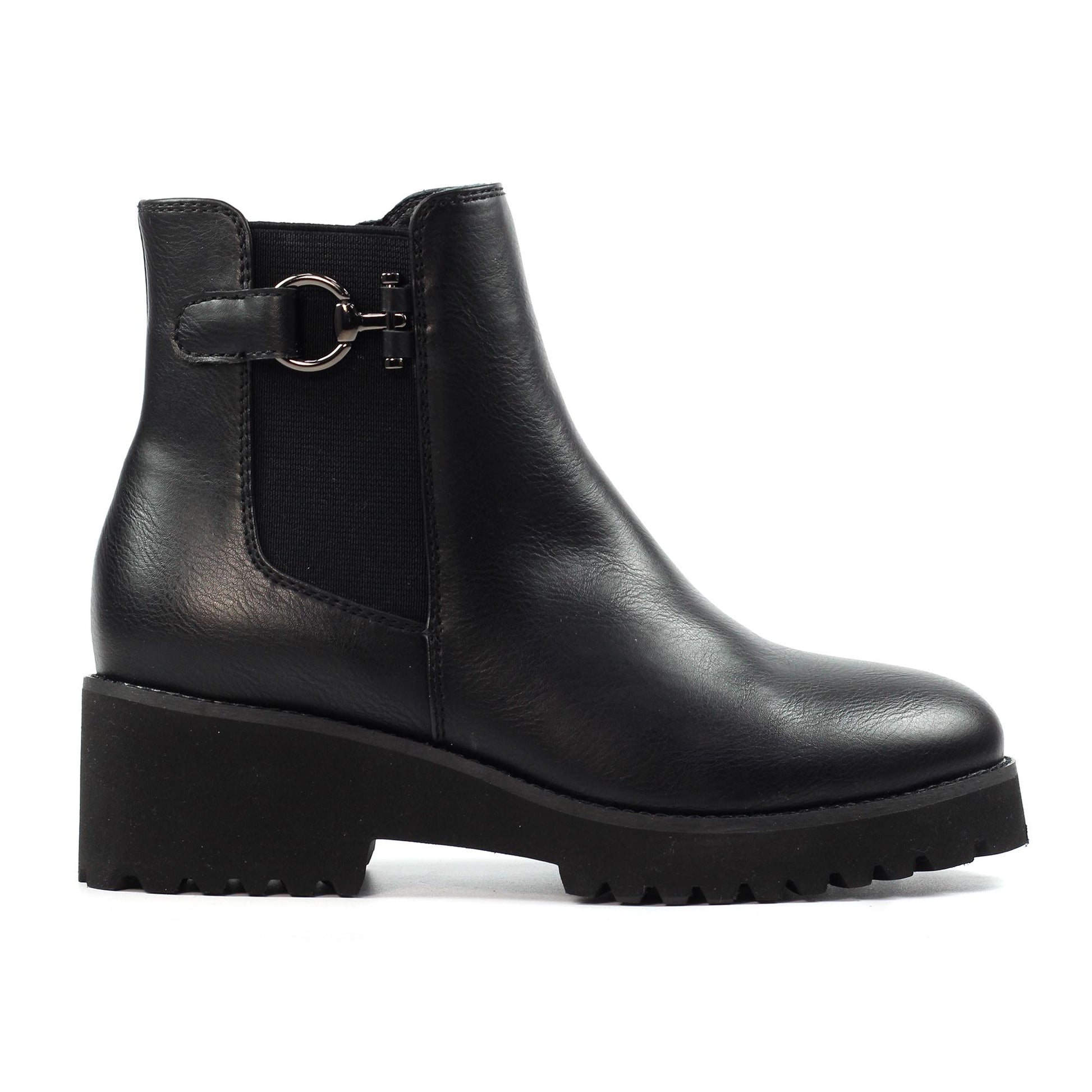Black - Back - Lunar Womens-Ladies Union Ankle Boots