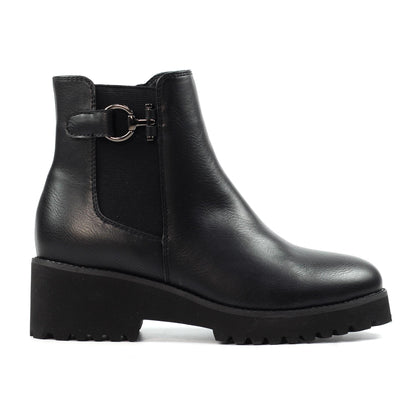 Black - Back - Lunar Womens-Ladies Union Ankle Boots