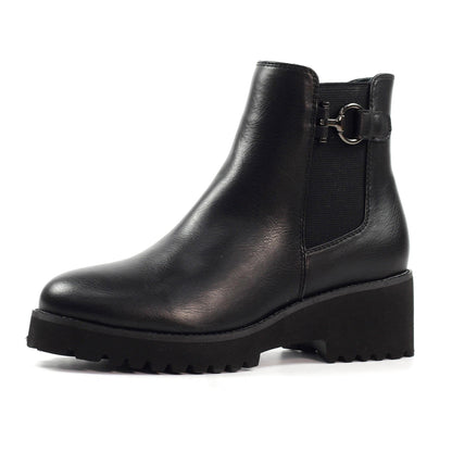Black - Side - Lunar Womens-Ladies Union Ankle Boots