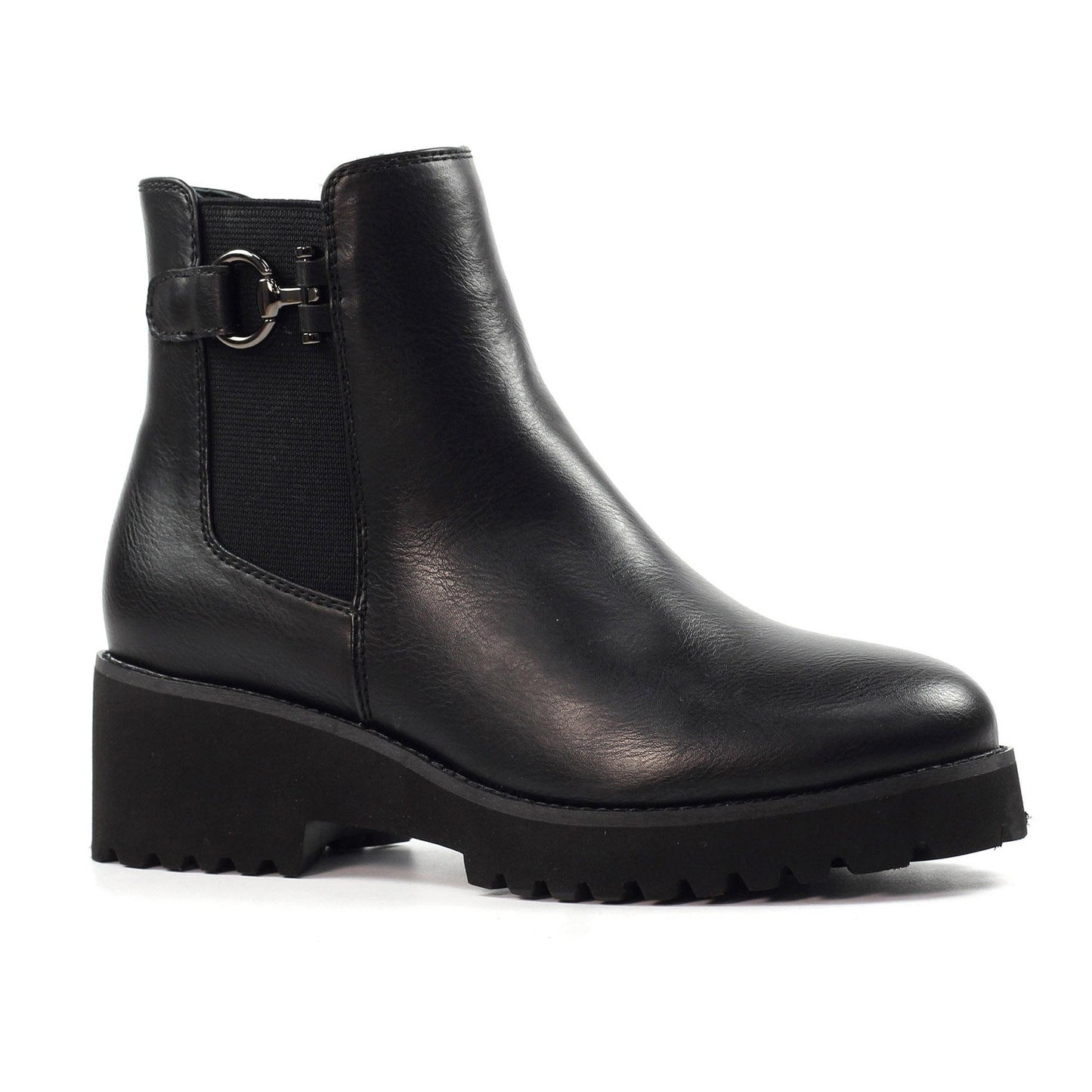 Black - Front - Lunar Womens-Ladies Union Ankle Boots