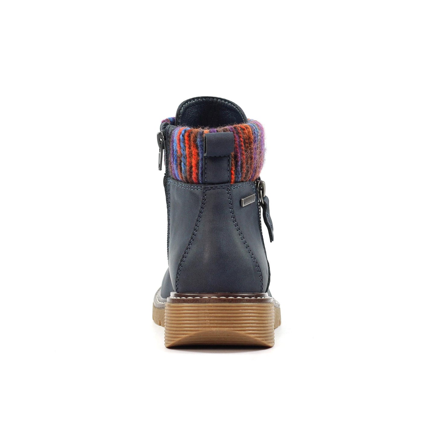 Blue - Back - Lunar Womens-Ladies California Faux Leather Wide Boots
