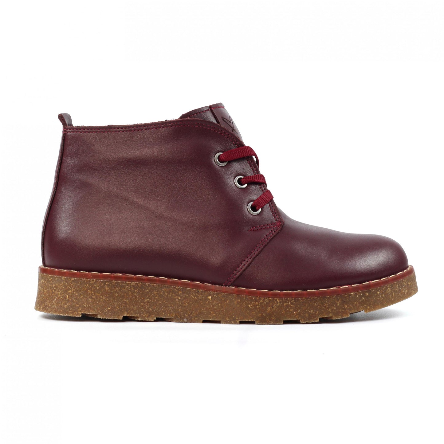 Burgundy - Back - Lunar Womens-Ladies Claire III Leather Ankle Boots