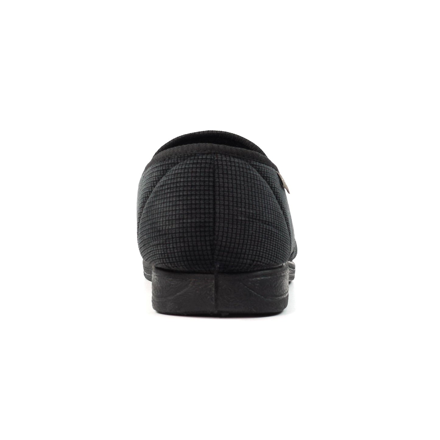 Black - Side - Lazy Dogz Mens Dylan Slippers