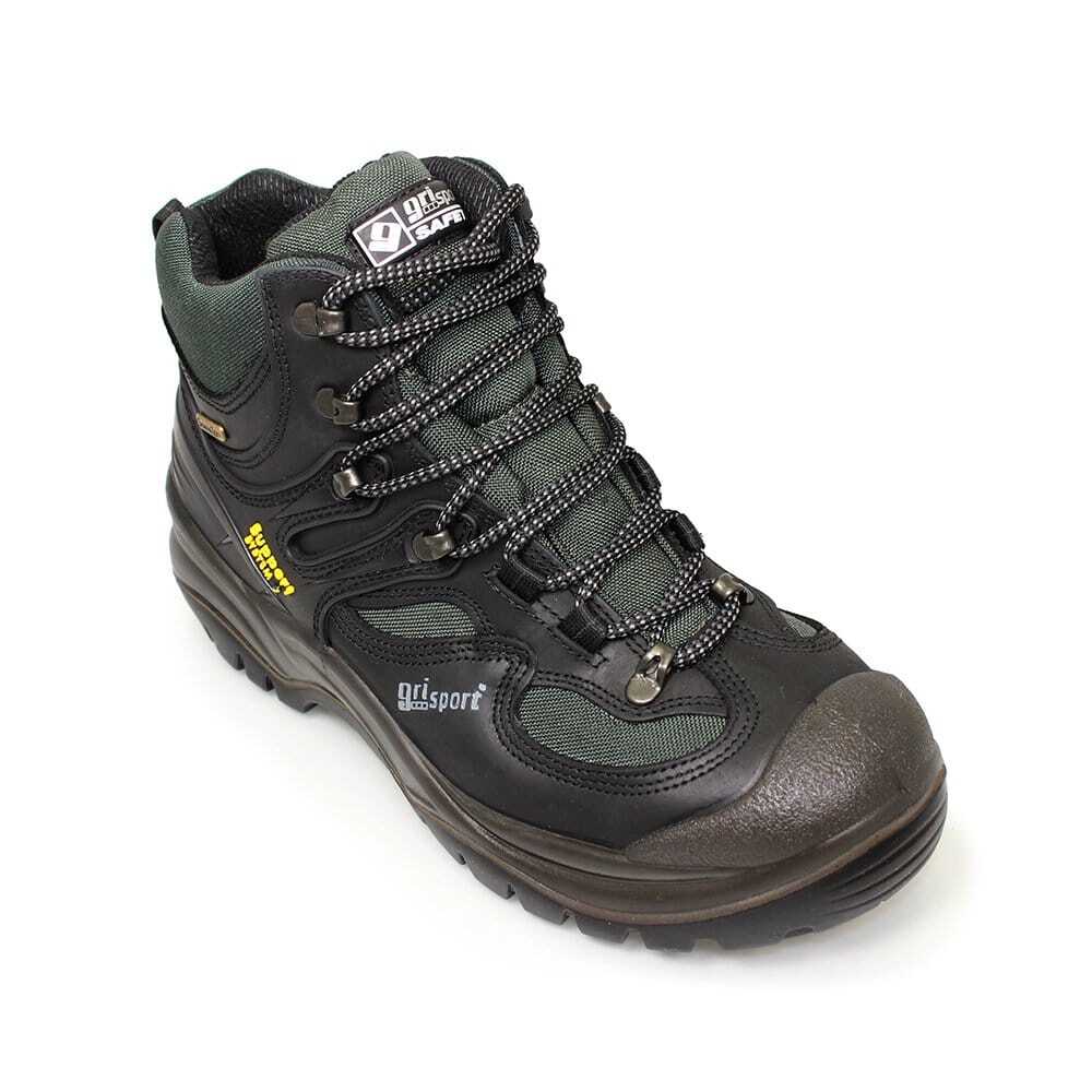 Black - Close up - Grisport Mens Director Leather Safety Boots