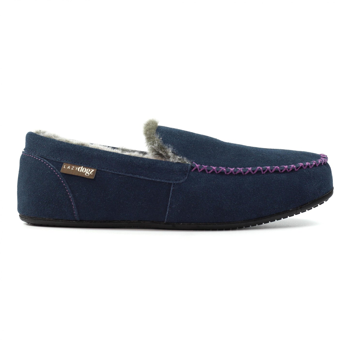 Blue - Back - Lazy Dogz Mens Henry Slippers