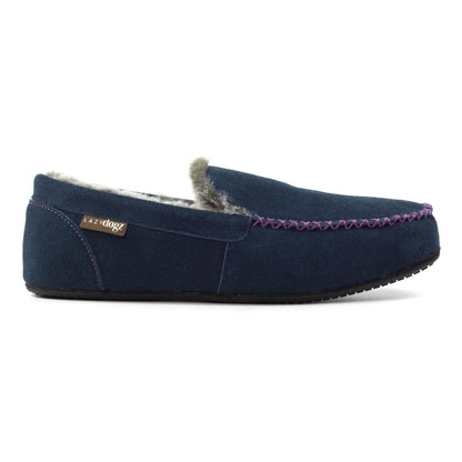 Blue - Back - Lazy Dogz Mens Henry Slippers