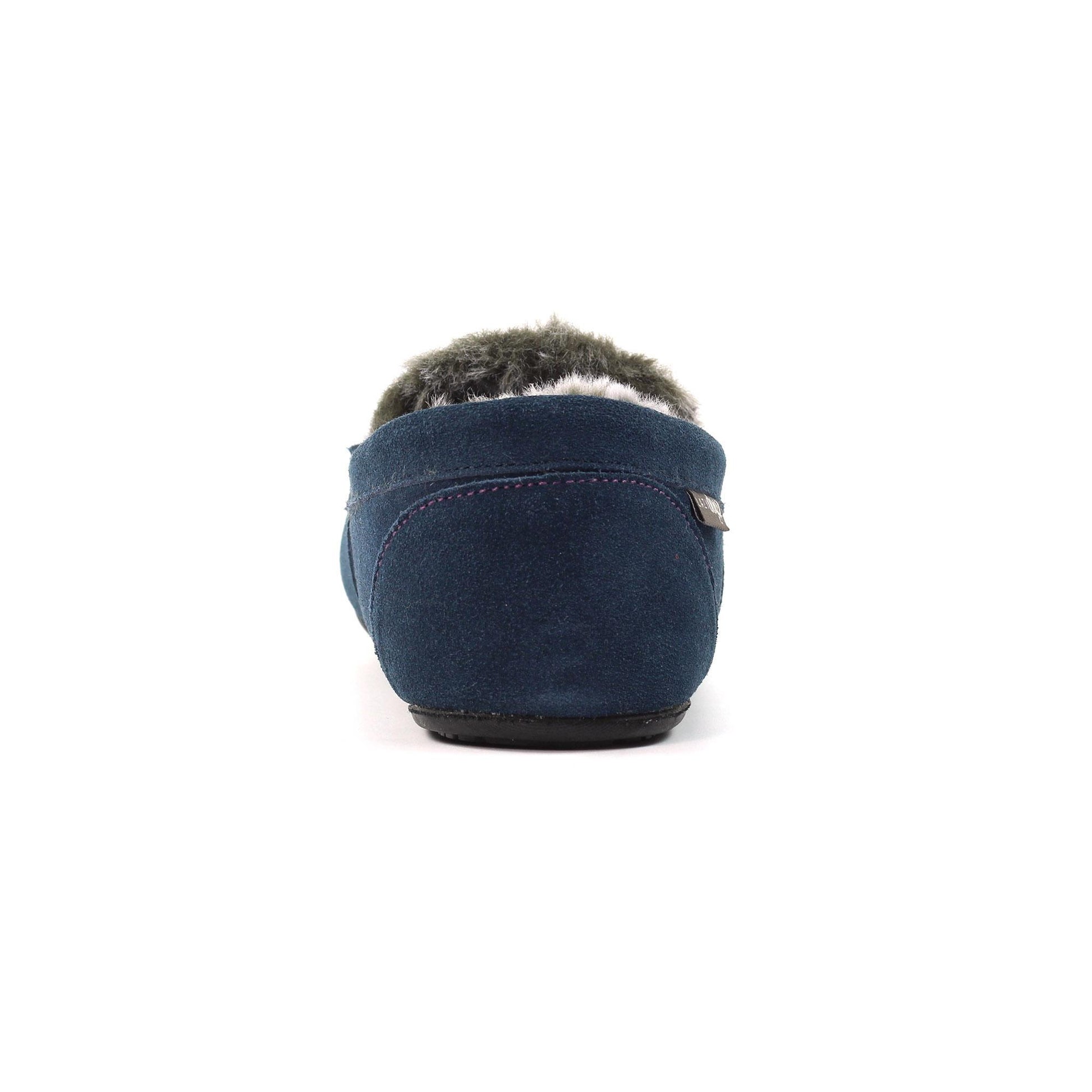 Blue - Side - Lazy Dogz Mens Henry Slippers
