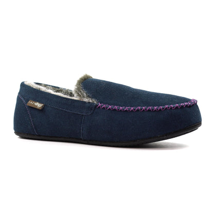 Blue - Front - Lazy Dogz Mens Henry Slippers