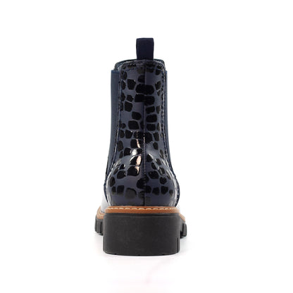 Blue - Lifestyle - Lunar Womens-Ladies Peace Patent Ankle Boots