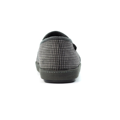 Grey - Side - Lazy Dogz Mens Anderson Slippers