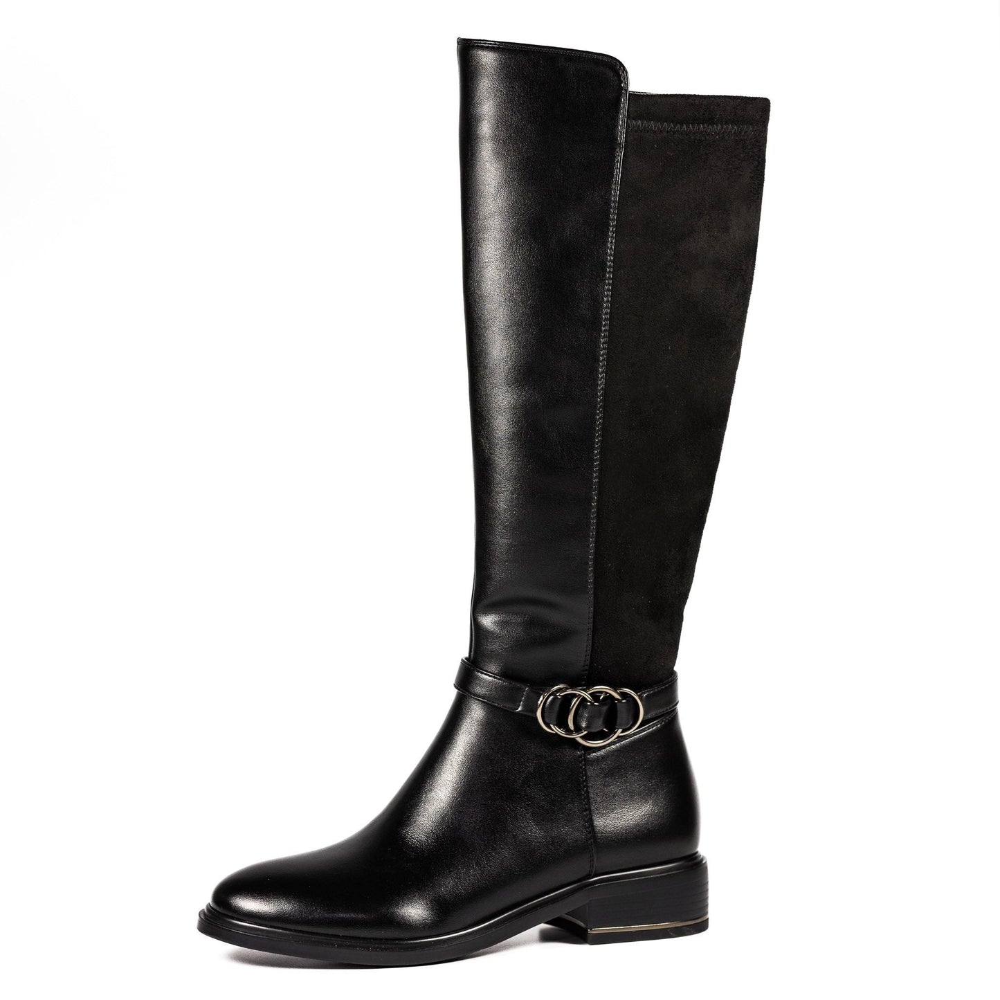 Black - Side - Lunar Womens-Ladies Corby Calf-Length Boots