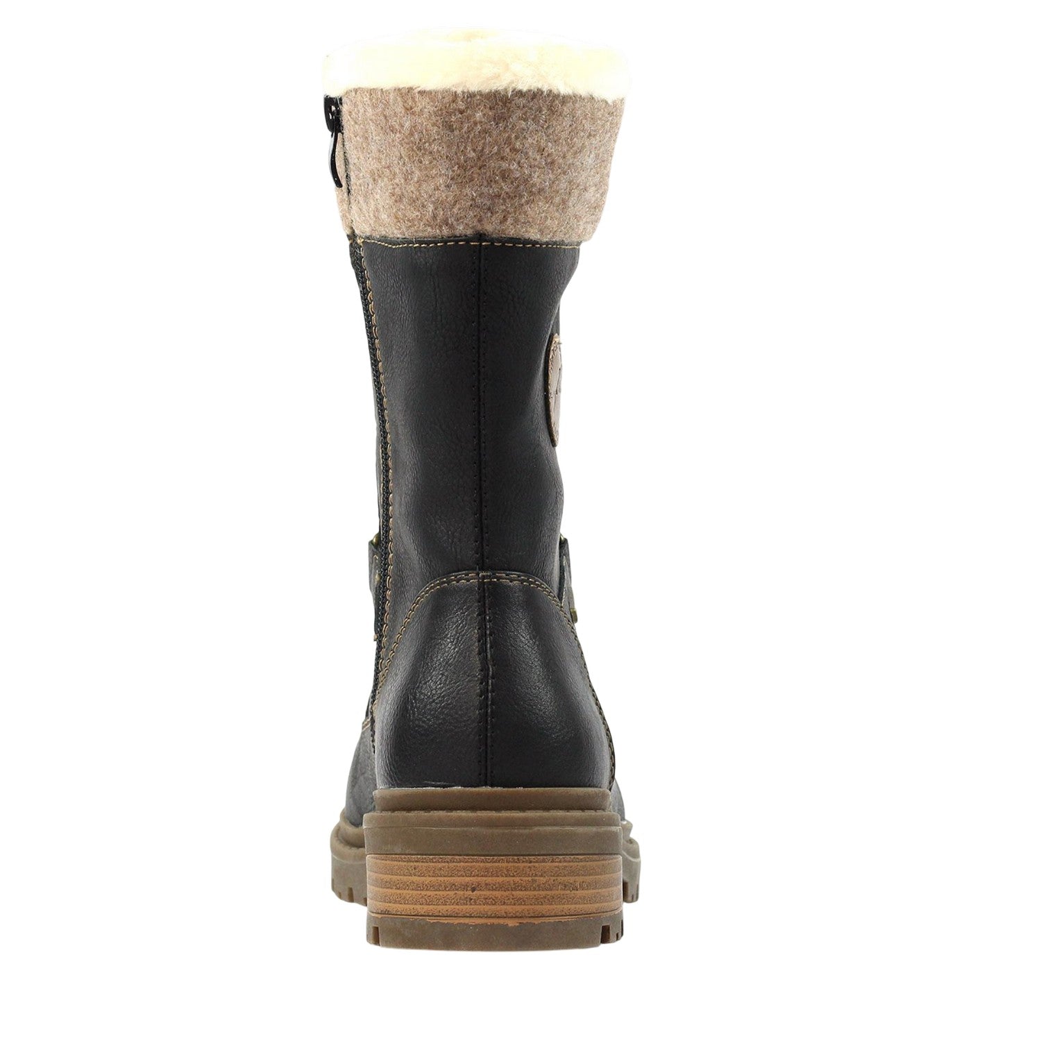 Black - Back - Lunar Womens-Ladies Cambridge Waterproof Ice Grips Boots