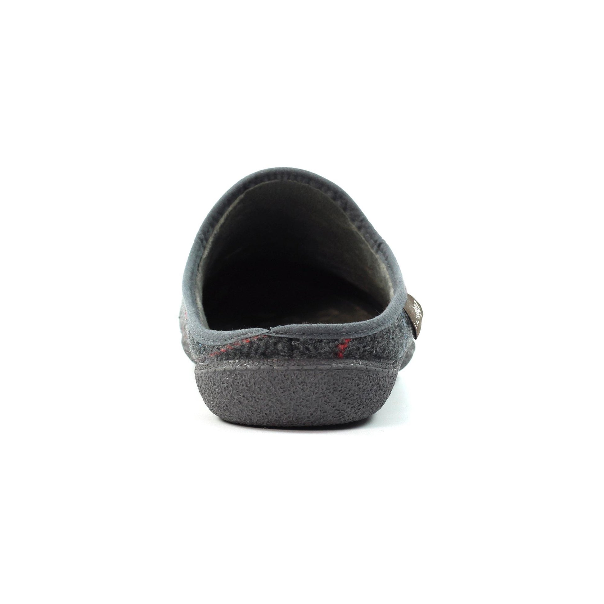 Grey - Side - Lazy Dogz Mens Farrell Mule Slippers
