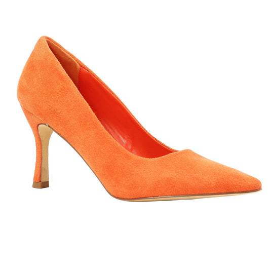 Orange - Front - Lunar Womens-Ladies Amy Court Shoes