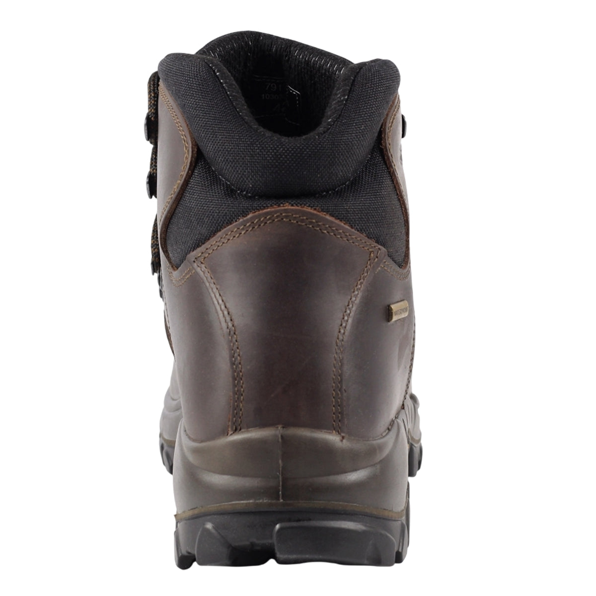 Brown - Back - Grisport Womens-Ladies Everest Leather Trekking Boots