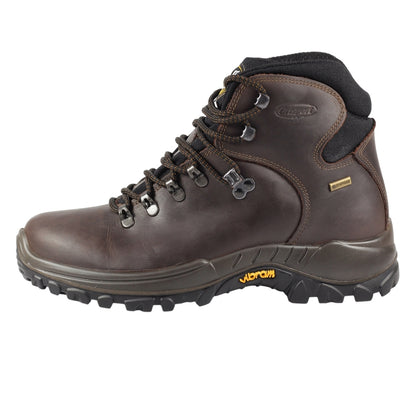 Brown - Side - Grisport Womens-Ladies Everest Leather Trekking Boots