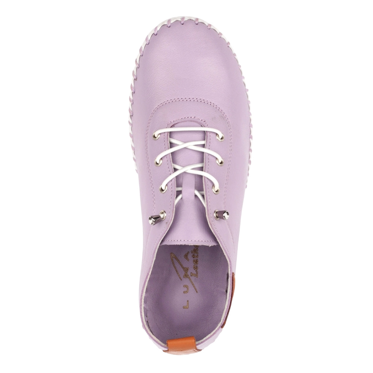 Lilac - Side - Lunar Womens-Ladies St Ives Animal Print Leather Soft Plimsolls