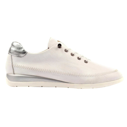 White - Back - Lunar Womens-Ladies Penelopy Leather Trainers