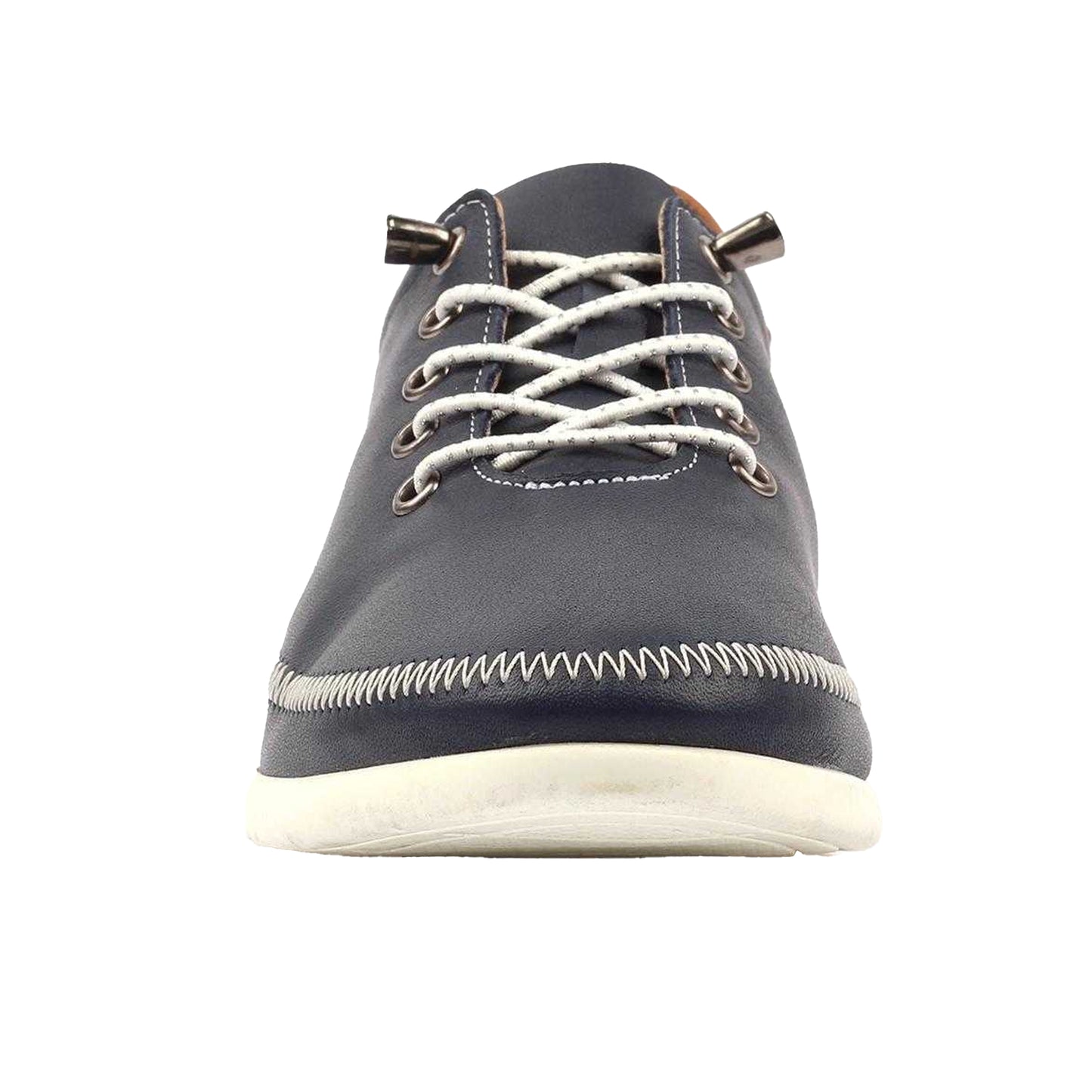 Navy - Side - Lunar Womens-Ladies Penelopy Leather Trainers