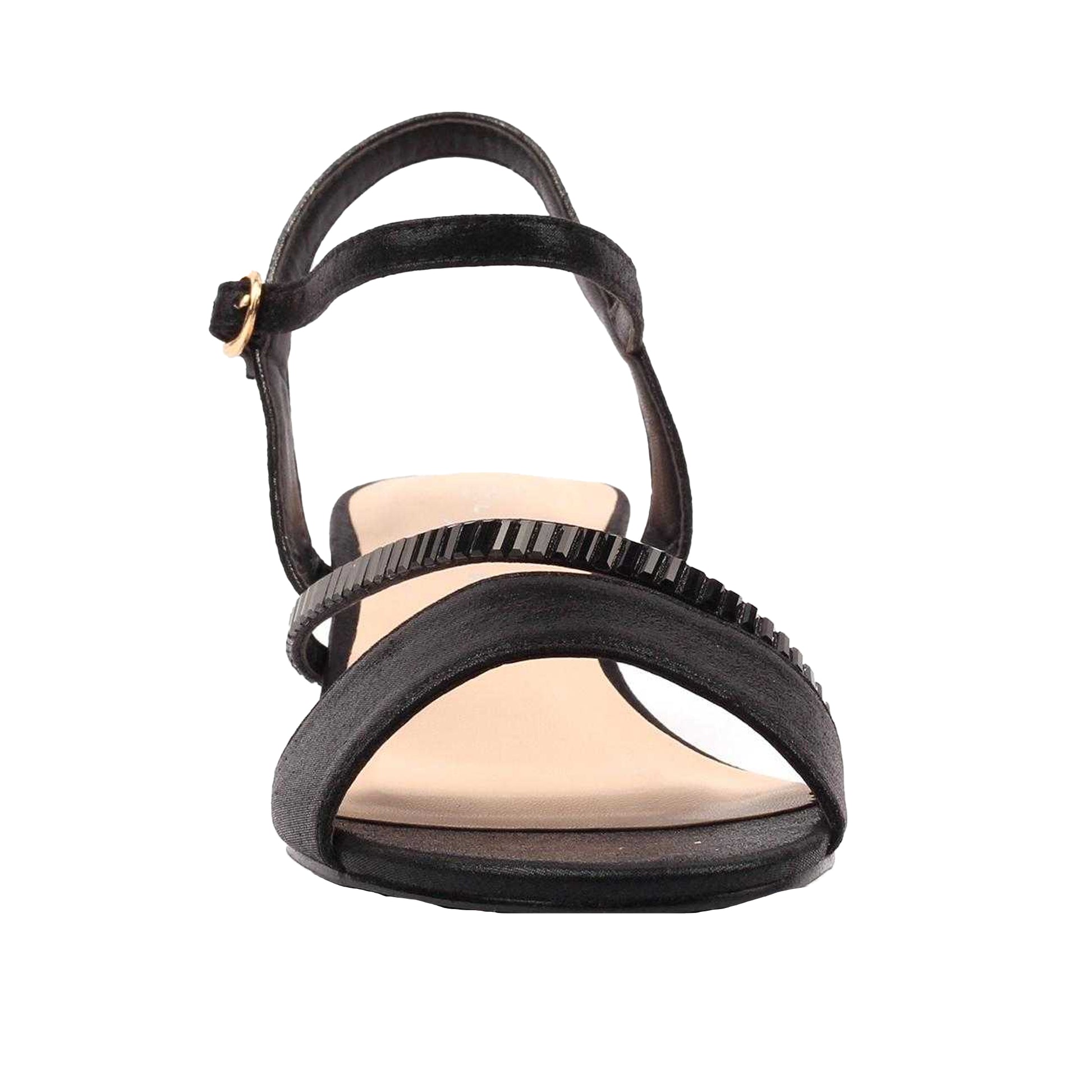 Black - Side - Lunar Womens-Ladies Jen Block Heel Sandals