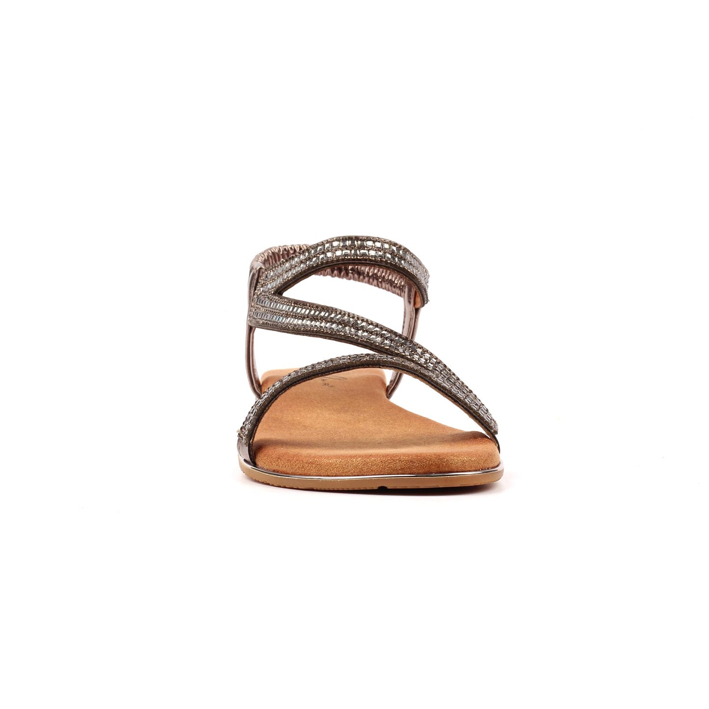 Pewter - Side - Lunar Womens-Ladies Blaise II Pewter Sandals