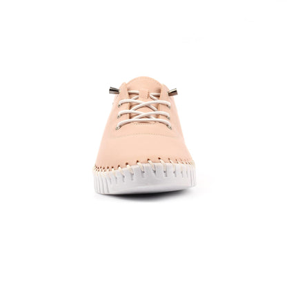Nude - Side - Lunar Womens-Ladies Flamborough Leather Shoes