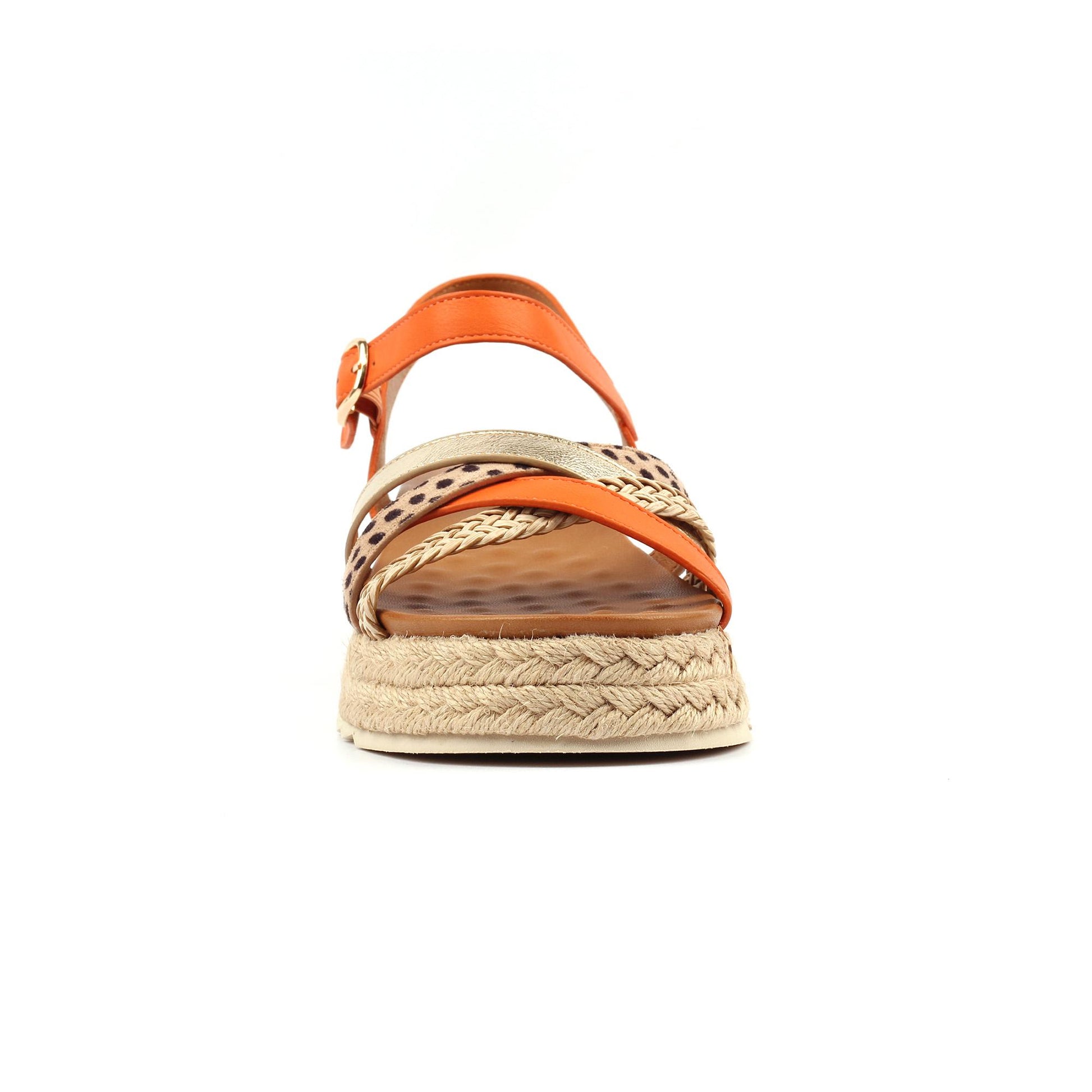 Orange - Side - Lunar Womens-Ladies Flick Sandals