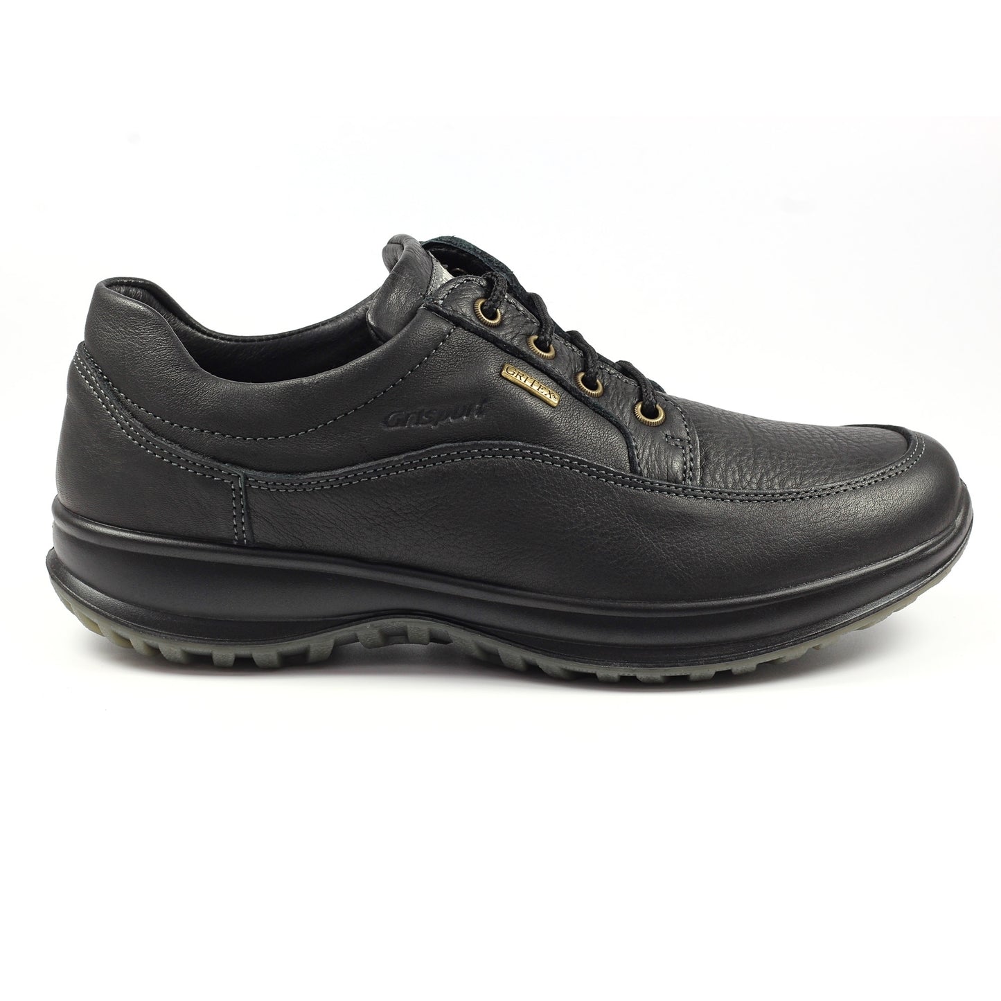 Black - Back - Grisport Mens Livingston Leather Walking Shoes
