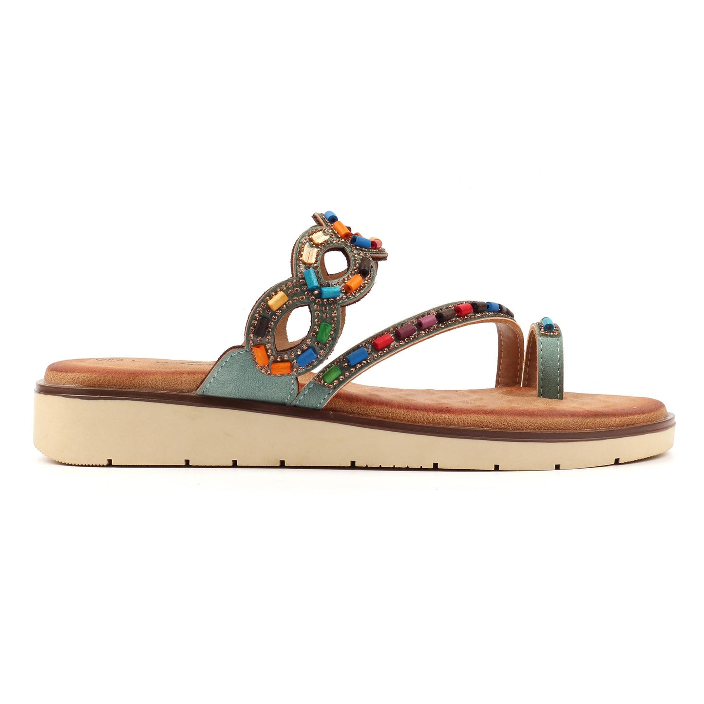 Turquoise - Front - Lunar Womens-Ladies Zuzu Sandals