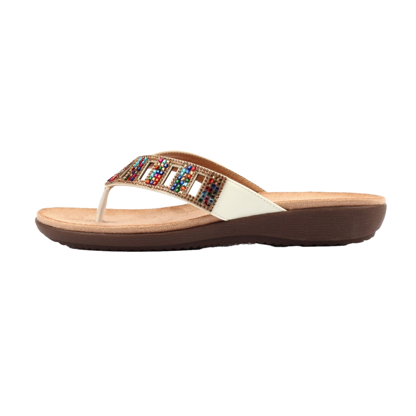 White - Back - Lunar Womens-Ladies Abigail II Sandals