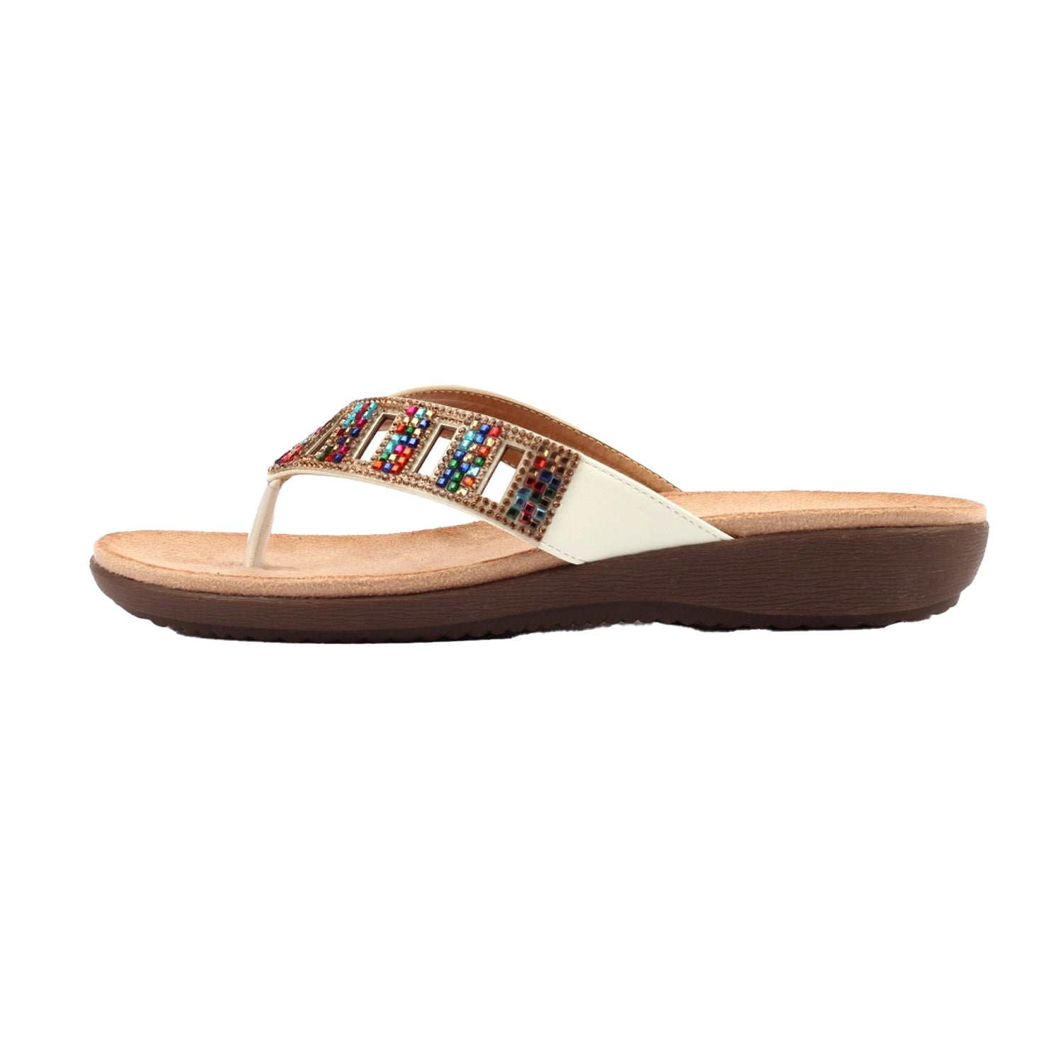 White - Back - Lunar Womens-Ladies Abigail II Sandals