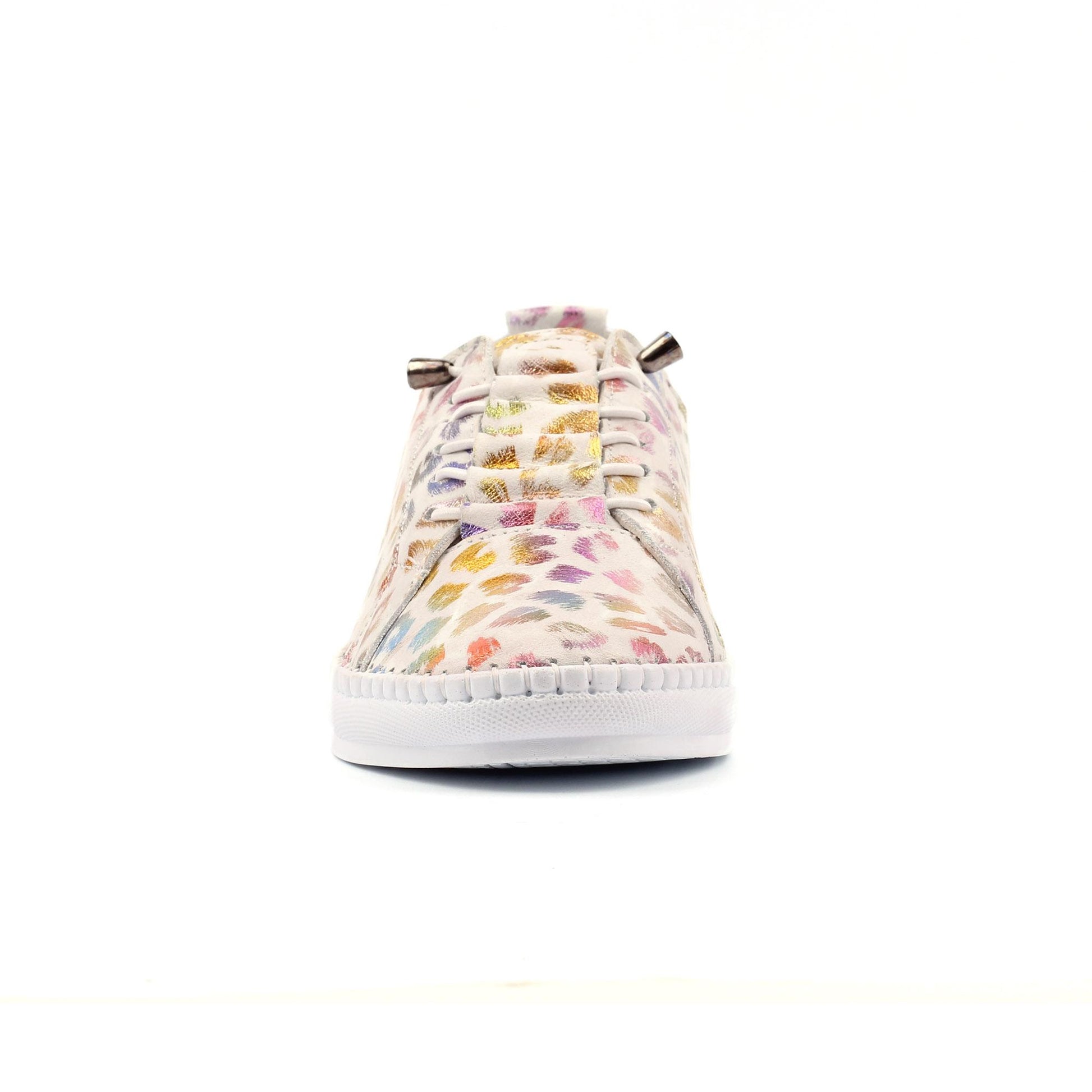 Multicoloured - Side - Lunar Womens-Ladies Jana Leopard Print Leather Shoes