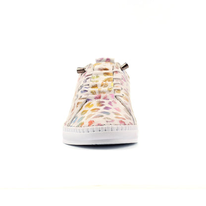 Multicoloured - Side - Lunar Womens-Ladies Jana Leopard Print Leather Shoes
