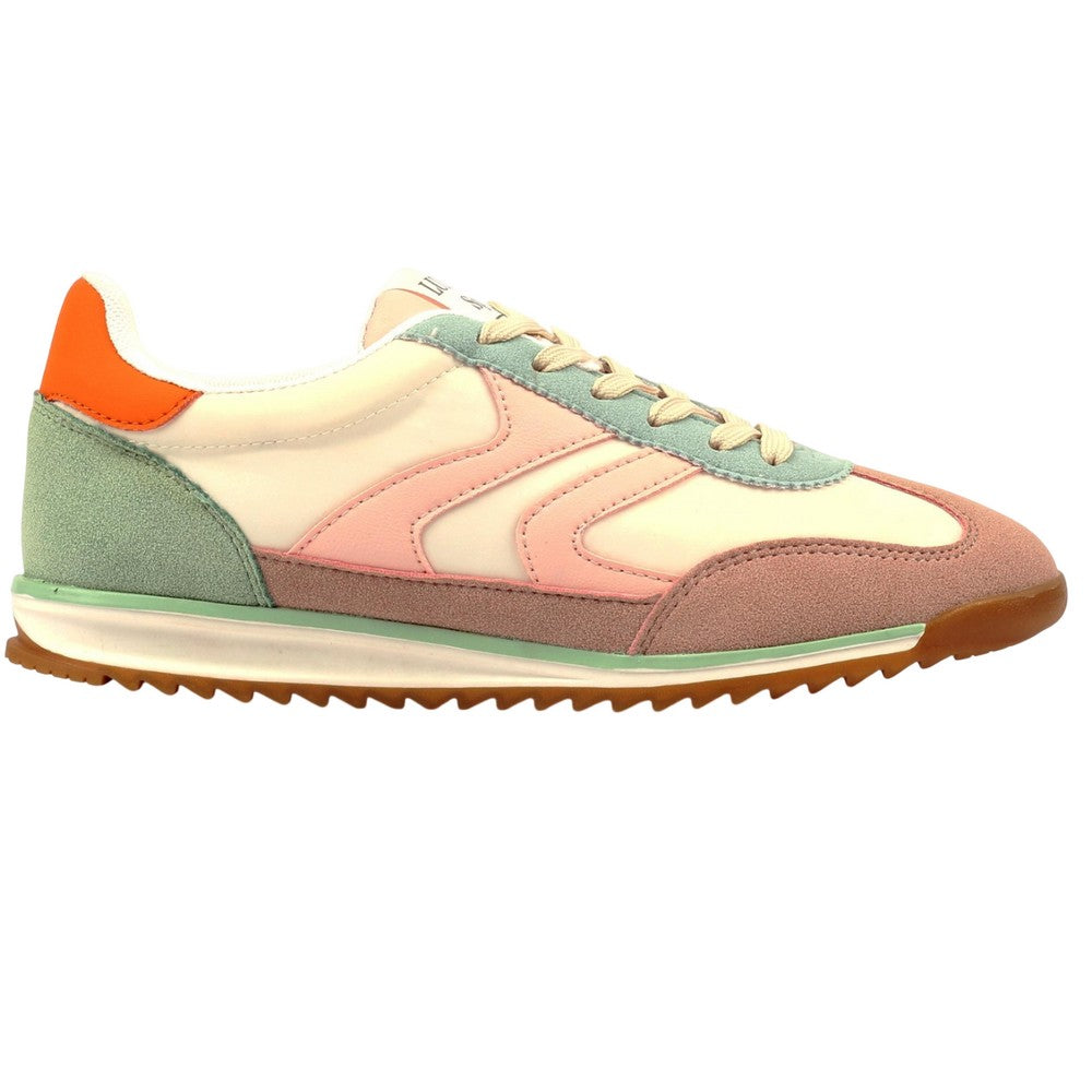 Beige - Back - Lunar Womens-Ladies Zoe Trainers
