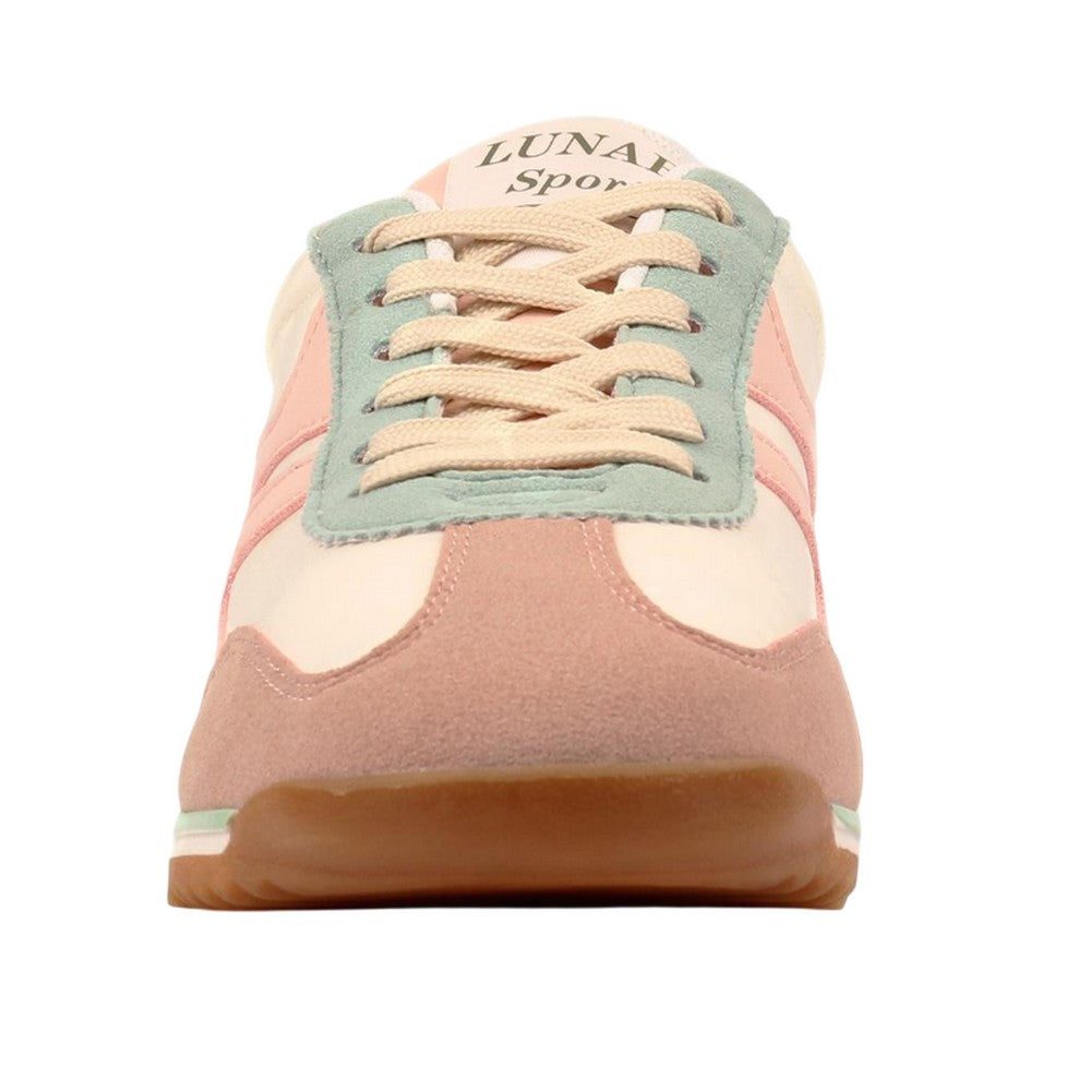 Beige - Side - Lunar Womens-Ladies Zoe Trainers